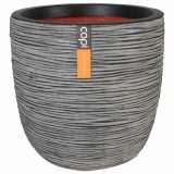 Capi Jardinieră &icirc;n formă de ou Nature Rib, antracit, 35x34 cm, KOFZ932