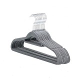 Cumpara ieftin Set 10 Umerase Catifea Antiderapante Gri IdeallStore&reg; cu Carlig Rotativ 360&deg; - Umerase Haine, Pantaloni si Accesorii