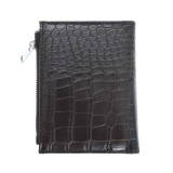 Portofel negru cu aspect piele de sarpe