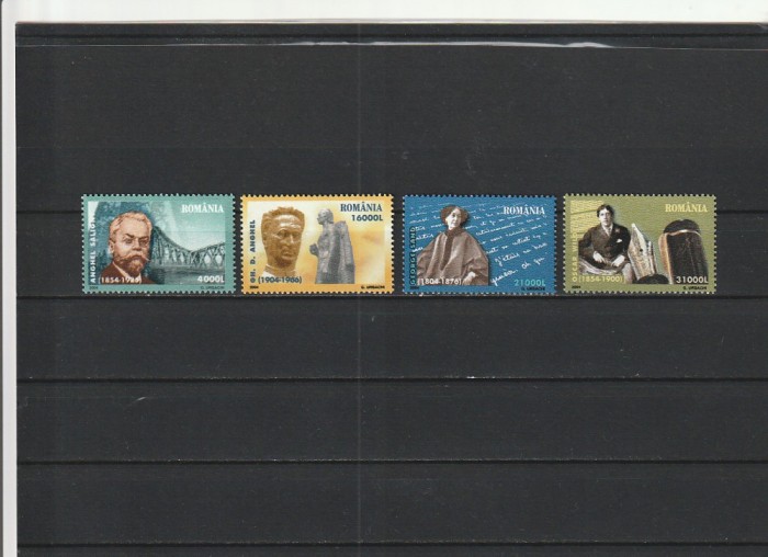 ROMANIA 2004 LP 1643 ANIVERSARI PERSONALITATI I SERIE MNH NESTAMPILATA