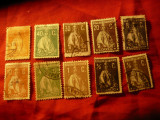 Serie mica Portugalia 1912-1920 Ceres 10 val. stampilate, Stampilat