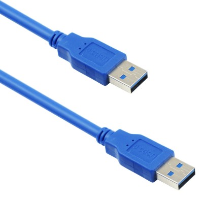 Cablu date USB 3.0 tata-tata, 1.5m, albastru foto