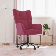 vidaXL Scaun de relaxare, roșu vin, catifea 328177