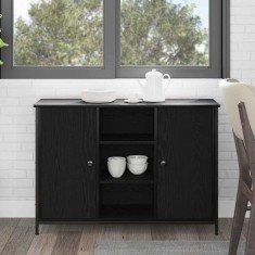 vidaXL Bufet Stejar negru 100 x 35 x 70 cm Lemn compozit 869096
