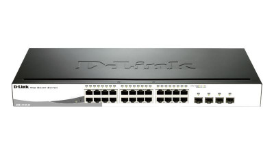 DLINK SW 24P-GB 4CMB 12P-POE SMART RM foto