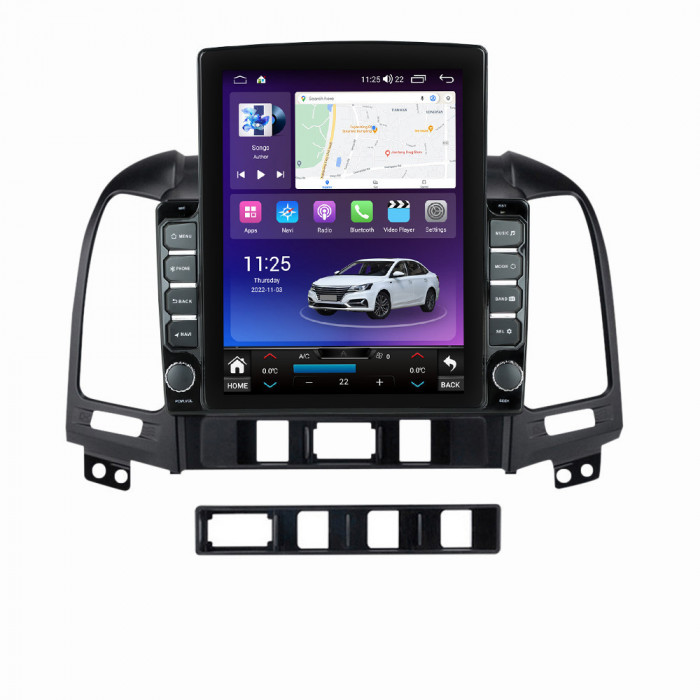 Navigatie dedicata cu Android Hyundai Santa Fe II 2006 - 2012, 8GB RAM, Radio