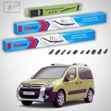 Cumpara ieftin Ștergătoare Citro&euml;n Berlingo Gen II (B9) MPV 2008-prezent | Set Față și Spate Flat Premium &ndash; TeamCar&reg;