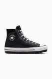 Converse bocanci de piele Chuck Taylor All Star City Trek culoarea negru, A04480C