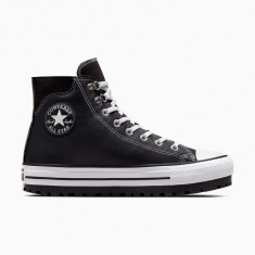 Converse bocanci de piele Chuck Taylor All Star City Trek culoarea negru, A04480C