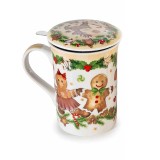 Cana Craciun Turta Dulce cu infuzor, cutie cadou &Oslash; 8 cm x 11,5 H, 300 ml