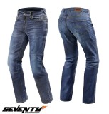 Blugi (jeans) barbati pentru scuter - motocicleta Seventy model SD-PJ2 tip Regular fit culoare: albastru (cu insertii Aramid Kevlar) 4XL