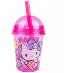 Pahar cu pai Hello Kitty foto