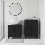 Cumpara ieftin Set de dulapuri pentru baie, 2 piese HAARLEM Negru