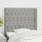 vidaXL Tăblie de pat cu aripioare gri deschis 103x16x118/128 cm textil 3119906