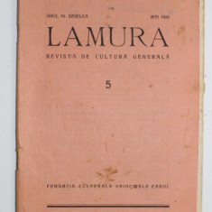 '' LAMURA '' , REVISTA DE CULTURA GENERALA , NR. 5 , ANUL VI , MAI 1925