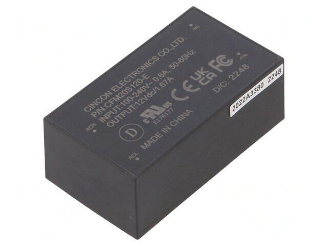 Convertor AC/DC 20W 12VDC CFM20S120-E