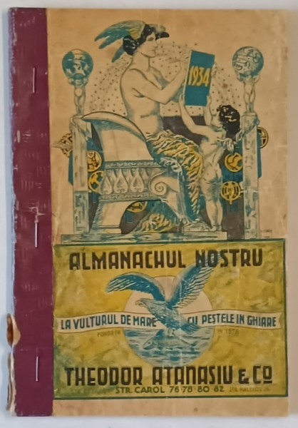 ALMANAHUL NOSTRU - LA VULTURUL DE MARE CU PESTELE IN GHIARE- THEODOR ATANASIU 1934