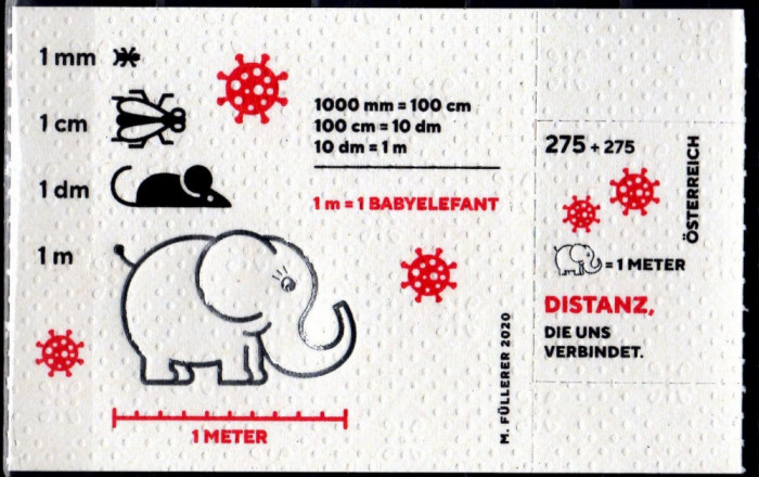 AUSTRIA 2020 MICUL ELEFANT - TIMBRU DIN HARTIE IGIENICA