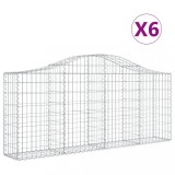Cumpara ieftin Cosuri gabion arcuite 6 buc, 200x30x80/100cm, fier galvanizat
