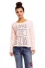 N739-5112 Bluza casual cu text inscriptionat in fata, M/L