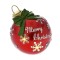 Xmas Red Ball din rasina cu LED 12 cm x 13 cm
