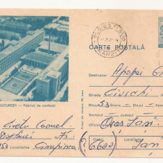 RF27 -Carte Postala- Bucuresti, fabrica de confectii, circulata 1975