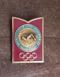 QW9 - N7 17 - Insigna sport - JO Moscova 1980 - natatie, Europa