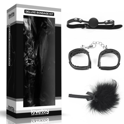 Deluxe Bondage Kit Black III - Set BDSM cu 3 Piese foto