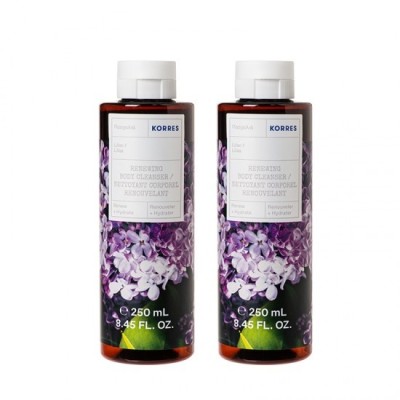 Gel de duș regenerator KORRES Liliac 2x250ml foto