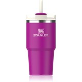 Stanley Quencher H2.O FlowState&trade; Tumbler pahar din oțel inoxidabil cu pai mic Violet Blossom 600 ml