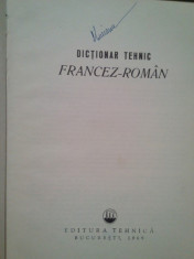 Constantin Marin - Dictionar tehnic francez-roman foto