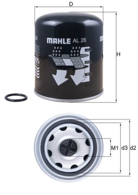 MAHLE AL 26 Element filtrant uscator aer compresor