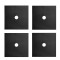 Set 4 folii protectie aragaz, PARAFASA, Fibra de sticla/PTFE, Termorezistent, 27x27 cm, Negru