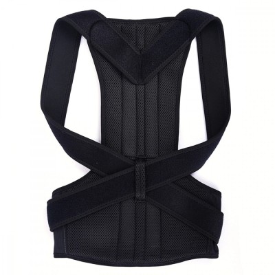 Suport corector pentru spate cu bretele ajustabile, unisex, negru foto