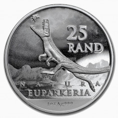 Moneda argint 999 lingou , Dinozaur Africa de Sud 1 uncie = 31 grame foto
