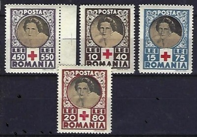 Romania 1945 - Lp 165 - CRUCEA ROSIE - serie - MNH foto