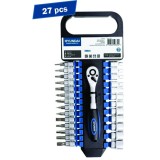 Cumpara ieftin Set 27 chei clichet cu tubulare + biti 1/4, Hyundai HY-59634