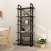 VidaXL Bibliotecă cu 5 rafturi, gri, 80x30x175 cm, lemn prelucrat 3081990