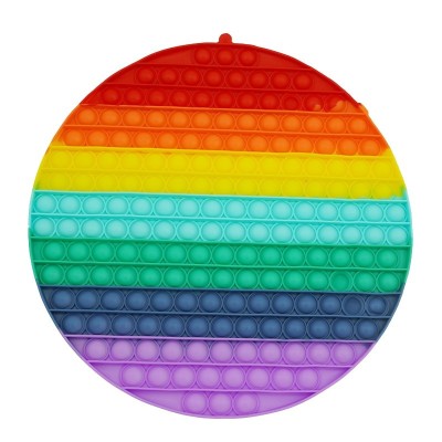 Jucarie antistres din silicon pop it now, forma rotund, multicolor, urias foto