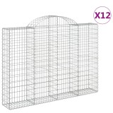 Cumpara ieftin Cosuri gabion arcuite 12 buc, 200x30x140/160cm, fier galvanizat
