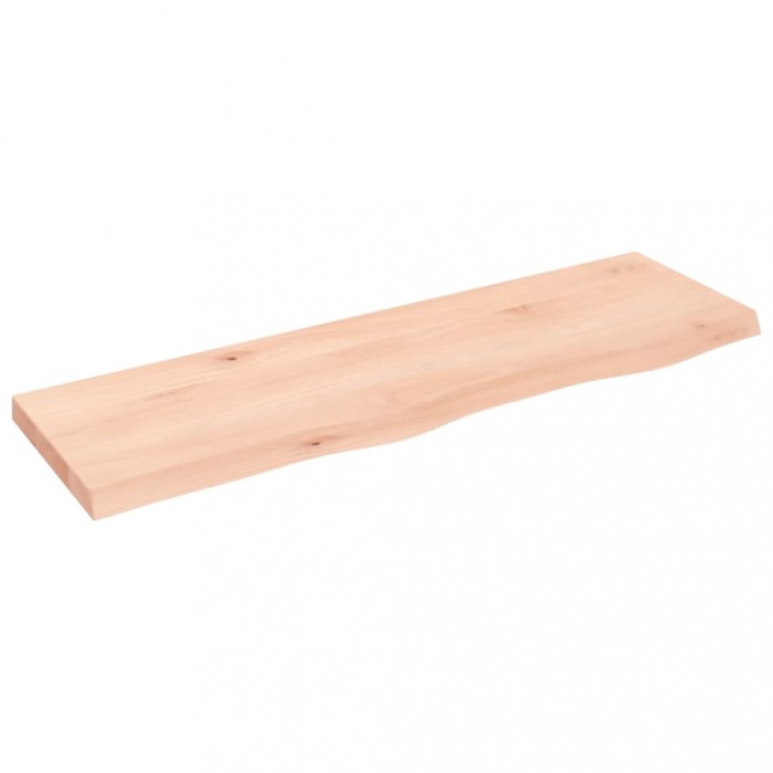 Blat de baie, 100x30x(2-4) cm, lemn masiv netratat