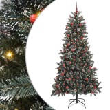 VidaXL Brad de Crăciun artificial cu 300 LED Verde 114 x 114 x 210 cm 3395892