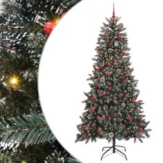 vidaXL Brad de Crăciun artificial cu 300 LED Verde 114 x 114 x 210 cm 3395892