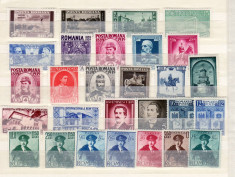 Romania 1939 - 40 lot 28 valori sarniera foto