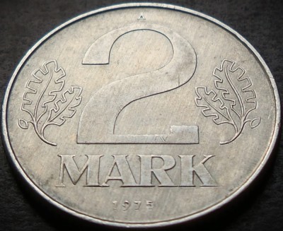 Moneda 2 MARCI RDG - GERMANIA DEMOCRATA, anul 1975 * cod 4571 A = excelenta foto