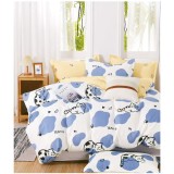 Lenjerie pat single,bumbac finet,4 piese,cearceaf cu elastic 140x200cm,cearceaf pilota 150x220cm,2 fete de perna 50x80cm-A1145