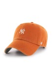 47 brand șapcă de baseball din bumbac MLB New York Yankees culoarea portocaliu, neted, B-BSRNR17GWS-BO