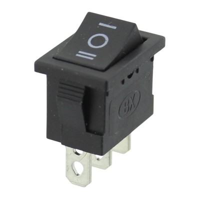 Intrerupator simplu, ON-OFF-ON, 6A, 250V, 3 pozitii, 120372 foto