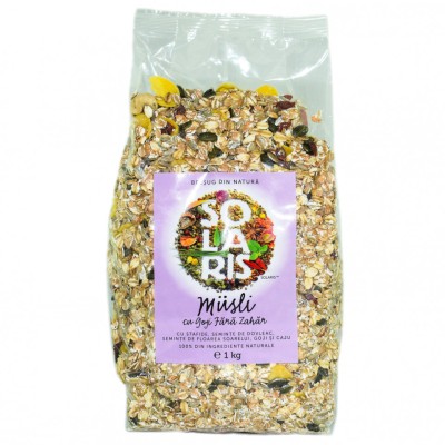 Musli cu goji fara adaos de zahar 1kg solaris foto