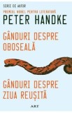 Ganduri despre oboseala. Ganduri despre ziua reusita - Peter Handke